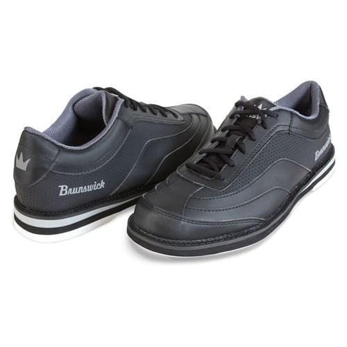Brunswick Mens Rampage Interchangeable Black Left Hand Bowling Shoes