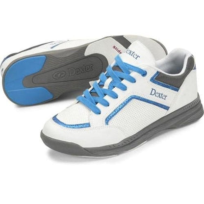 Dexter Mens Bud White Blue Bowling Shoes