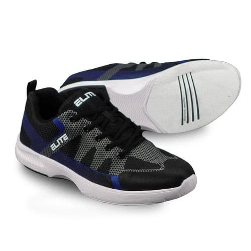ELITE Men's Peak Black/Blue/Grey Bowling Shoes
